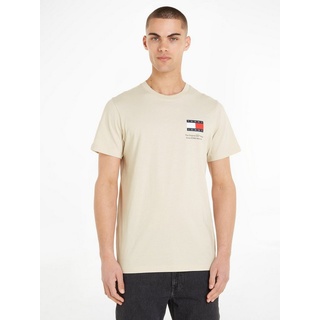 Tommy Jeans T-Shirt TJM SLIM ESSENTIAL FLAG TEE EXT mit Rundhalsausschnitt braun