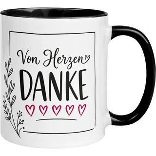 Danke Dankeschön Tasse | Von Herzen DANKE | Danke für Alles Geschenk Tasse mit Spruch | Lieblingsmensch - Herzensmensch | Dankesspruch Danksagung | Einfach Mal Danke Sagen
