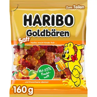 HARIBO Saft Goldbären Fruchtgummi 160,0 g, 1 Pack