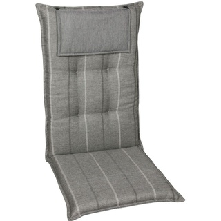 GO-DE Textil Gartenauflage  Wendauflage (grau, 2er Set Hochlehner)