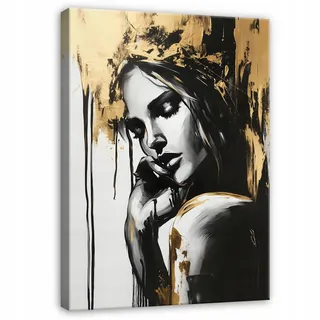 Wallarena Leinwand, Gold, Holzwerkstoff, Recyclingholz, Abstrakt, Rechteckig, 40x60 cm, FSC 100%, 3D-Effekt, Bilder und Zubehör, Wandbilder, Leinwandbilder