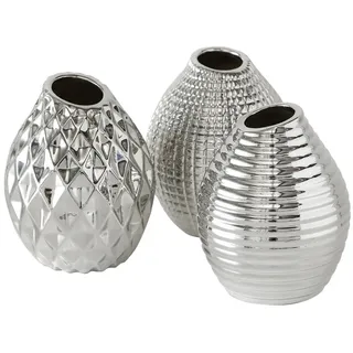Boltze Vasen-Set Silber 13 cm