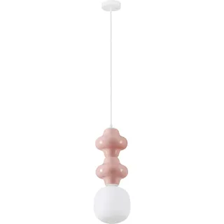 Nova Luce CLIO 3-flg. E14 60 cm Pink/Weiß