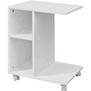 SoBuy Beistelltisch Weiß MDF 45 x 58 x 35 cm