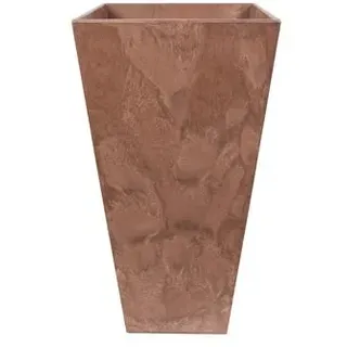 Artstone Kunststoff-Vase Ella, eckig, schwarz