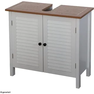 Hti-Living Waschbeckenunterschrank 67 x 30 x 60 cm Braun/Weiß