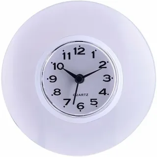 Tigrezy Heavenly Wanduhr, Duschuhr Für Badezimmer, Mini-duschuhr (wasserdicht) Mit Großem Saugnapf Für Schlafzimmer, Küche, Badezimmer, Wohnzimmer (weiß)