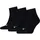 Quarter Socken 3 Paar Schwarz 47-49