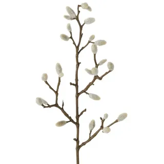 Boltze Dekozweig, Kunstzweig, Weidenkätzchen, künstliche Palmkätzchen, Seidendeko für Osterdekoration, 1 Zweig Länge 54 cm