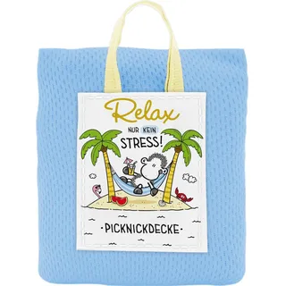 SHEEPWORLD Picknickdecke dunkelblau 110 x 140 cm