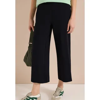 Cecil Jerseyhose High Waist Wide Leg Schwarz XXL