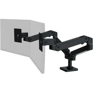 Ergotron LX Pro Dual Side-by-Side Arm Tisch-Doppelarmhalterung für 2 Monitore Schwarz