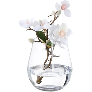 Relaxdays Blumenvase, Glasvase für Blumen, Tischvase aus Klarglas, hohe Tulpenvase, in verschiedenen Größen, transparent