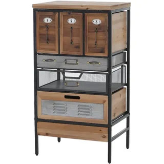 Mendler Apothekerkommode 85 x 46 x 35 cm Braun