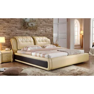 xlmoebel Polsterbett 180 x 200 cm Beige