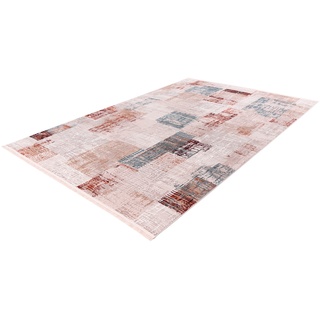 Teppich HOME AFFAIRE "Mika" Teppiche Gr. B/L: 120 cm x 180 cm, 12 mm, 1 St., rosa (grau, lachs) Teppich Esszimmerteppiche Teppiche Vintage Design, Wohnzimmer