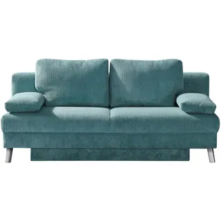 Livetastic Schlafsofa, Türkis, Metall, 2-Sitzer, 194x91x90 cm, Fußauswahl, Stoffauswahl, Wohnzimmer, Sofas & Couches, Schlafsofas, Schlafsofas mit Bettkasten