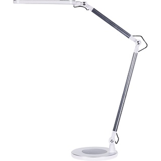 Beliani, Tischlampe, Schreibtischlampe LED Metall silber 80 cm verstellbar GRUS (910 lm)
