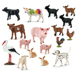 Schleich Bauernhof-Set Spielfigur 17 Tiere
