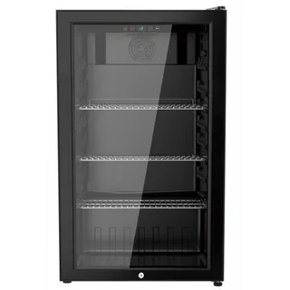 PKM GKS90CB Flaschenkühlschrank Getränkekühlschrank, Display & Touch Control, LED-Beleuchtung, 89 Liter, schwarz - Schwarz