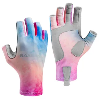 Bassdash ALTIMATE UPF 50+ Damen Angeln Handschuhe UV Sonnenschutz Fingerlos Für Kajak Fahren Paddeln Wandern Radfahren Fahren Training