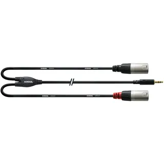 Cordial Audio Adapterkabel 3,5mm Klinken-Stecker / XLR-Stecker 3,0m (CFY 3 WMM)