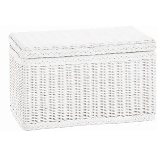 Korb-Outlet Truhe/Wäschetruhe aus Rattan (Weiß, Box)