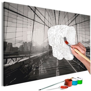 Artgeist Malen nach Zahlen »New York Bridge« schwarz|weiß