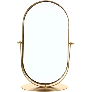 HOMSFOU Goldfarbener Schreibtisch-Schminkspiegel Vintage-Kosmetikspiegel Aus Metall Kosmetikspiegel Schminkspiegel Für Kommode Schminktisch Schreibtisch Gold