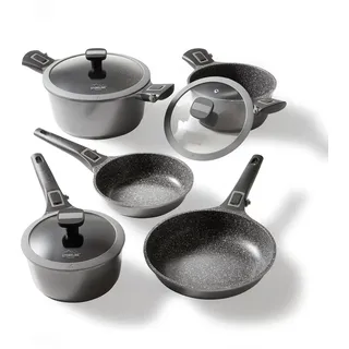 STONELINE Topf-Set 8-tlg. 18 cm rund + 20 cm rund + 24 cm rund