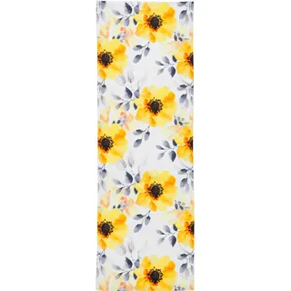 Done. done.® Tischläufer Blumen-Druck 100% Baumwolle, waschbar, 45x150cm