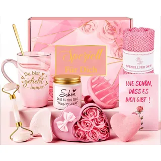 Geschenk für Frauen, Geburtstagsgeschenk für Frauen Gua Sha Geschenke Wellness Geschenkset für Damen, Geschenk Freundin Geburtstag Geschenkbox Geschenkset Entspannung für Freundin, Mutter, Schwester
