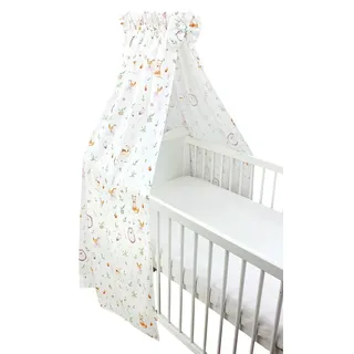 TupTam Babybett Himmel mit Schleifchen, Farbe: Lichtung/Rehe, Größe: ca. 160x240 cm