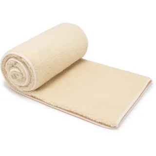 Merino Wolldecke Schurwolle 180x200 cm - Kuscheldecke aus 100% Merino Schafwolle - Groß und Flauschige Decke Wolle - Gewicht 500g/m2 - Atmungsaktives Material