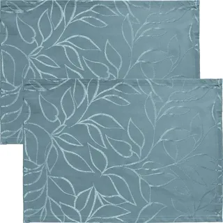 Erwin Müller Platzset Outdoor-Tischset "Terrassa" 2er-Pack, abwaschbar Blatt blau