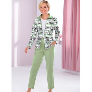 Hausanzug FEEL GOOD Gr. 52/54, grün (eucalyptus, bedruckt) Damen Homewear-Sets Pyjamas