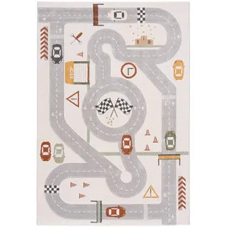 Pergamon Maui Kids Rennbahn Kinderteppich 140 x 200 cm Grau
