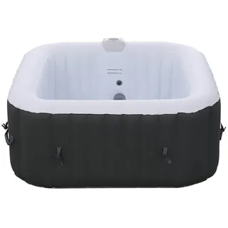 Arebos Whirlpool FLORENCE & BARECELONA Aufblasbar 4 oder 6 Personen mit 100/130 Düsen, (Komplett-Set), für Outdoor & Indoor schwarz
