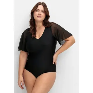 sheego Badeanzug in schwarz | Gr.: 48E-Cup