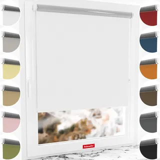 Schuette® Verdunkelungsrollo ohne Bohren/mit Bohren 2in1 ● Thermo Rollo Kollektion: Snowflake (Weiß) ● 120 x 230 cm (Breite x Höhe) ● Suprafix Klemmrollo = Klemmfix 2.0 ● 60s Montage mit Video