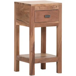 Landscape Beistelltisch, Holz, Akazie, massiv, 1 Schublade(n) Schubladen, quadratisch, eckig, 30x60x30 cm, Wohnzimmer, Wohnzimmertische, Beistelltische