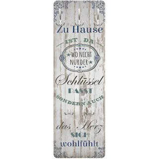 Bilderwelten Garderobe - Zu Hause ist da, Größe HxB:105cm x 34cm