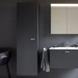 Duravit XBase Hochschrank 40 x 35,8 x 176 cm Graphit Matt Glas/Spanplatte