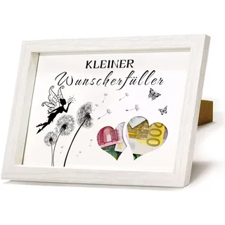 Wunscherfüller Geldgeschenk Bilderrahmen Pusteblume Geldgeschenke Verpackung Glück verschenken zum Geburtstag Reisen Hochzeit Jugendweihe Konfirmation Kommunion Lustige Geschenke für Männer Frauen