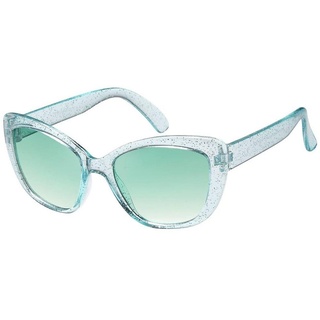 BEZLIT Eyewear Retrosonnenbrille Mädchen Kinder Sonnenbrille Cat-Eye Stil (1-St) mit durchsichtigen Bügel grün