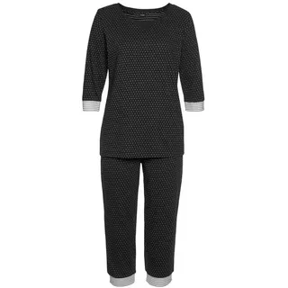 vivance dreams by lascana Capri-Pyjama Gepunktet Schwarz 36/38