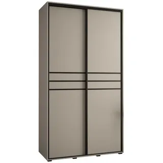 möbel kryspol Schwebetürenschrank Dakota 130 x 235,2 x 45 cm Schwarz