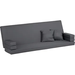 gardenson Kissenset-Hollywoodschaukel Anthrazit 3-Sitzer