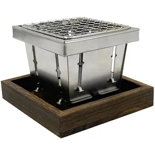 Mini Grill Holzkohlegrill Portable & Klappbar – Ultra-portabler Edelstahl Grill für 1-2 Personen, Ideal für Picknick, Camping,Balkon,Garten,Outdoor – Mit Grillrost,Tasche & Ständer Wiederverwendbar