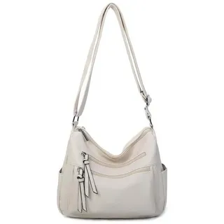 ITALYSHOP24 Shopper Kunstleder Beige